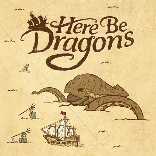 Copertina di Here Be Dragons