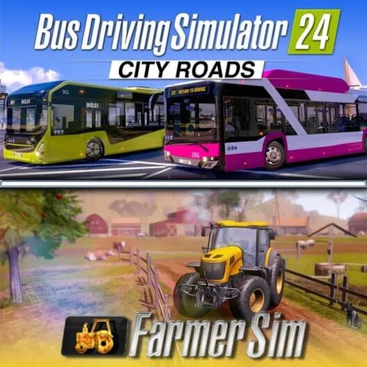 Copertina di Bus Driving Simulator 24 City Roads & Farmer Simulator Bundle