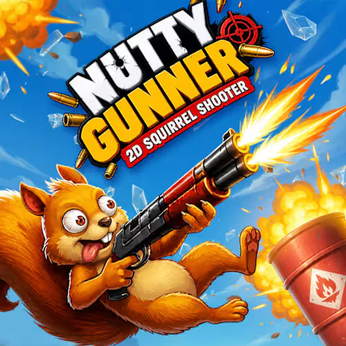 Copertina di Nutty Gunner: 2D Squirrel Shooter