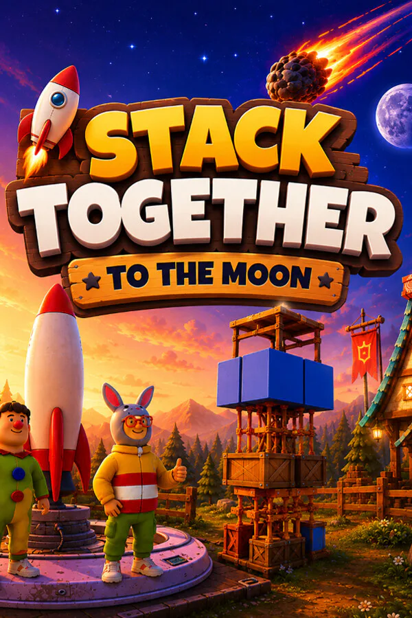 Copertina di Stack Together: To the Moon – Stack, Build & Escape