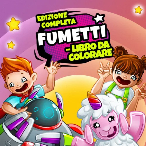 Copertina di Fumetti Libro da Colorare - Edizione Completa