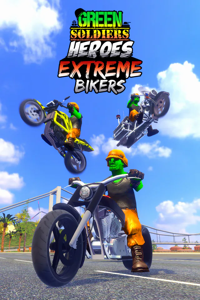 Copertina di Green Soldiers Heroes: Extreme Bikers