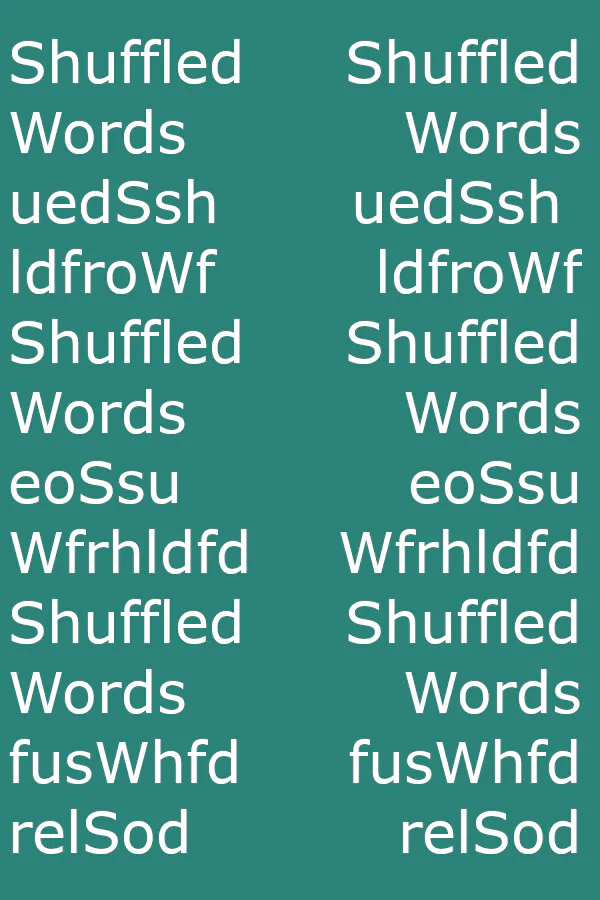 Copertina di Shuffled Words