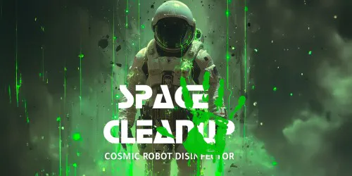 Copertina di Space CleanUp: Cosmic Robot Disinfector